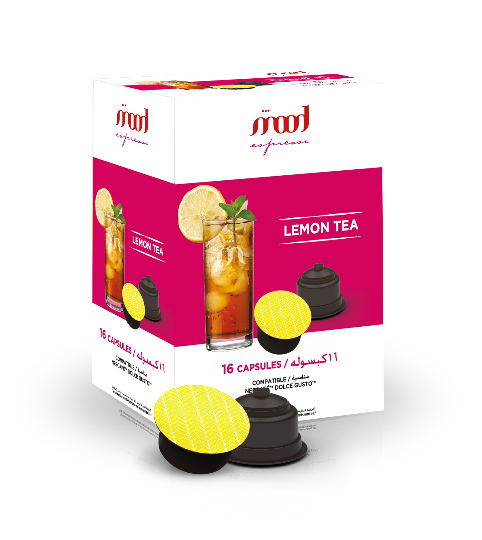 Lemon Tea- Nescafe Dolce gusto Compatible Capsules -Mood espresso-box of 16 capsules
